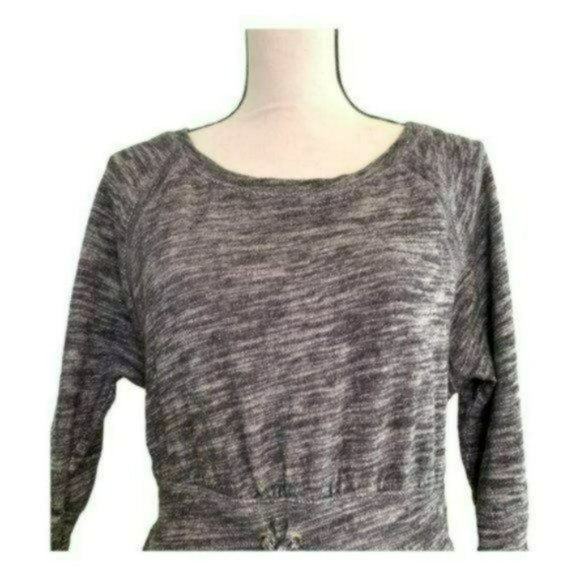 Juicy Couture Gray 3/4 Sleeves Drawstring Waist Cotton Slip On Dress Size M - Picture 7 of 11